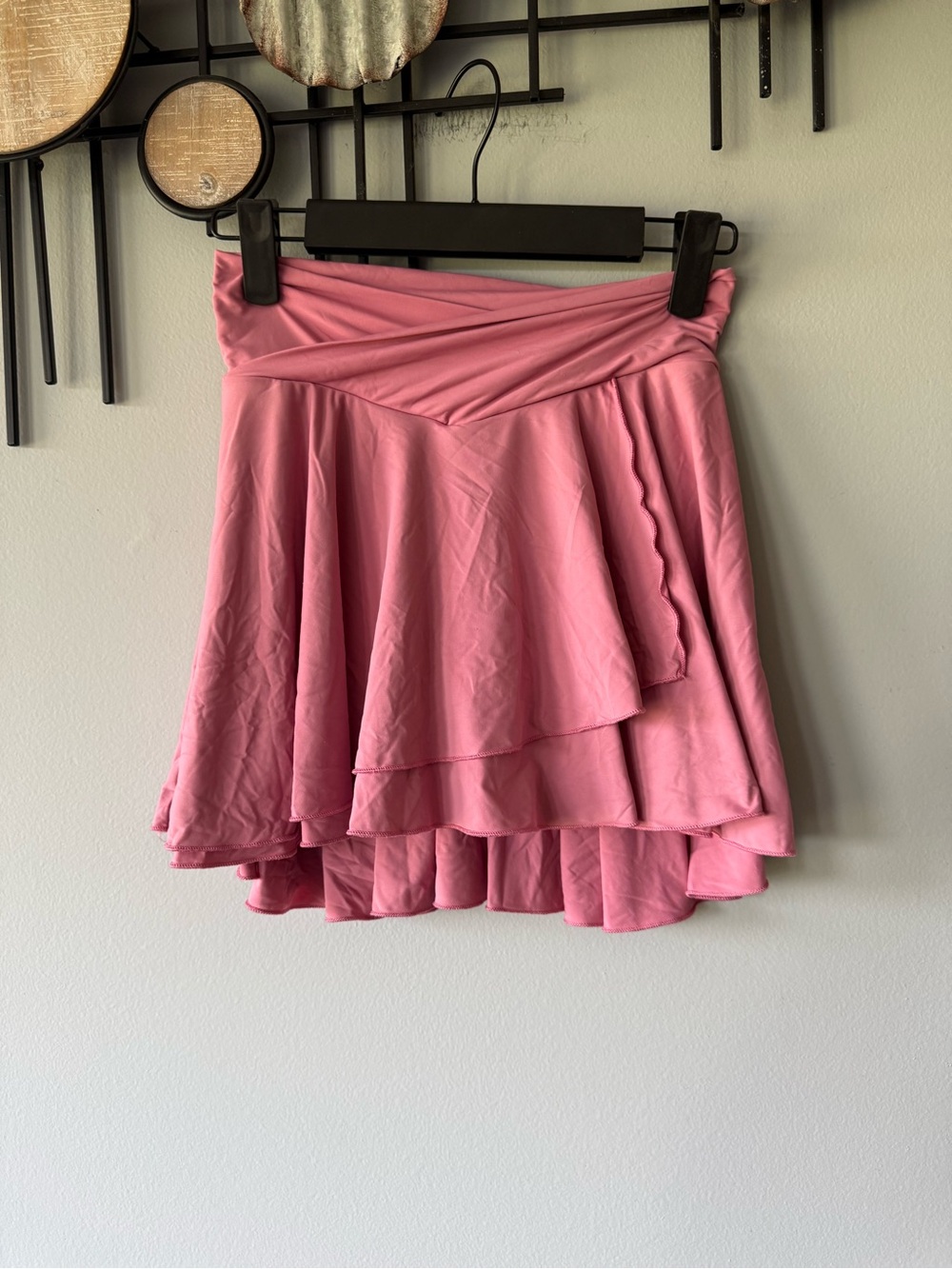 Arizona Jean Company Pink Tiered A-Line Skirt